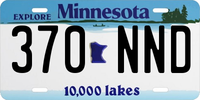MN license plate 370NND
