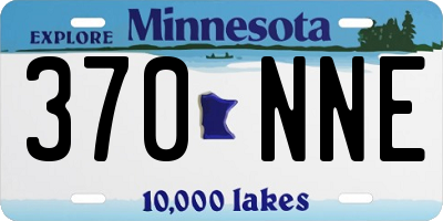 MN license plate 370NNE