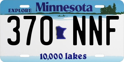 MN license plate 370NNF