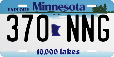 MN license plate 370NNG