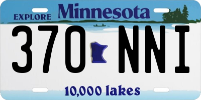 MN license plate 370NNI