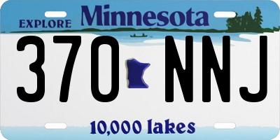MN license plate 370NNJ