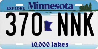 MN license plate 370NNK