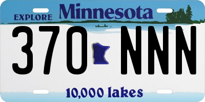 MN license plate 370NNN