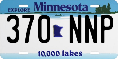 MN license plate 370NNP