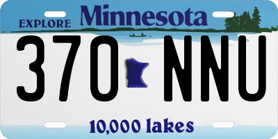 MN license plate 370NNU