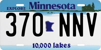 MN license plate 370NNV
