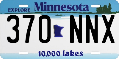MN license plate 370NNX