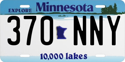 MN license plate 370NNY