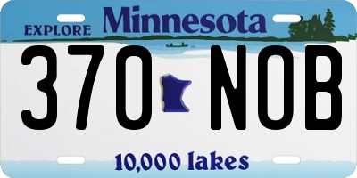 MN license plate 370NOB