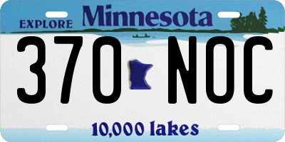 MN license plate 370NOC