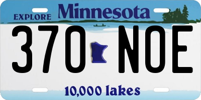 MN license plate 370NOE