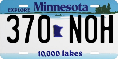MN license plate 370NOH