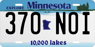 MN license plate 370NOI