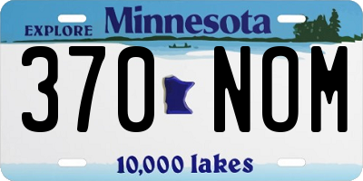 MN license plate 370NOM