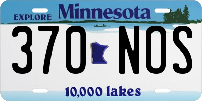 MN license plate 370NOS