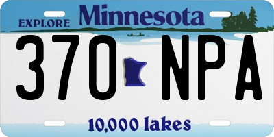 MN license plate 370NPA