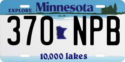 MN license plate 370NPB