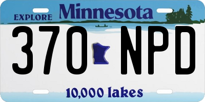MN license plate 370NPD