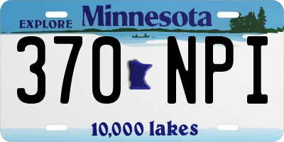 MN license plate 370NPI