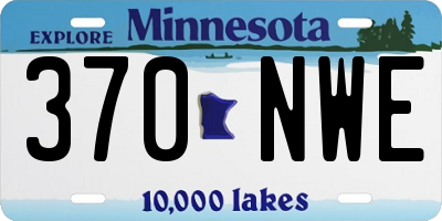MN license plate 370NWE