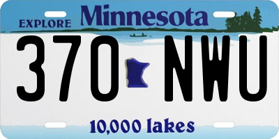 MN license plate 370NWU