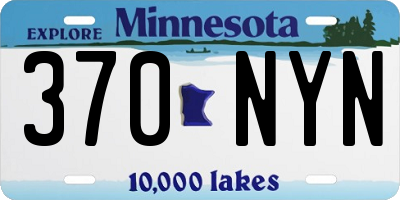 MN license plate 370NYN
