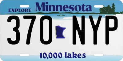 MN license plate 370NYP