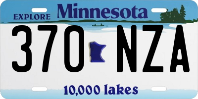 MN license plate 370NZA