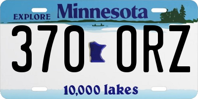 MN license plate 370ORZ
