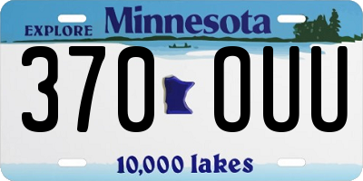 MN license plate 370OUU