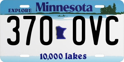 MN license plate 370OVC