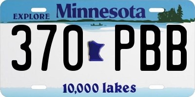 MN license plate 370PBB