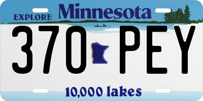 MN license plate 370PEY