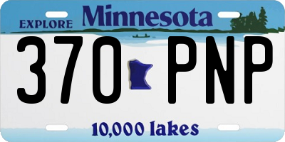 MN license plate 370PNP