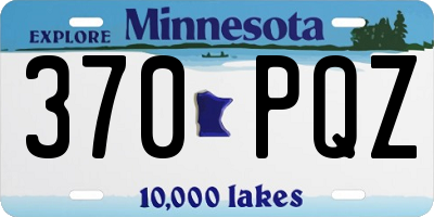 MN license plate 370PQZ