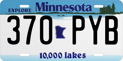 MN license plate 370PYB