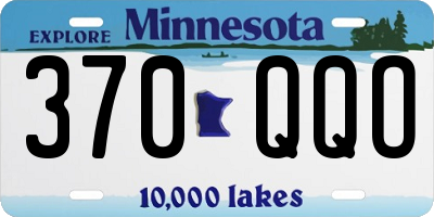 MN license plate 370QQO