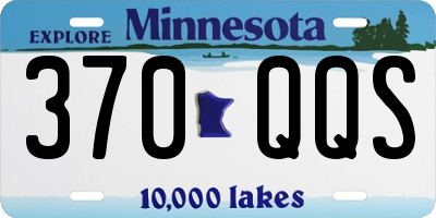 MN license plate 370QQS