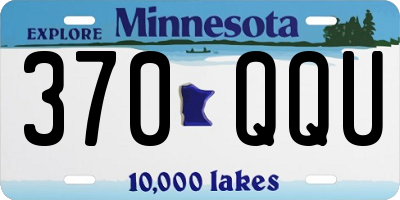 MN license plate 370QQU