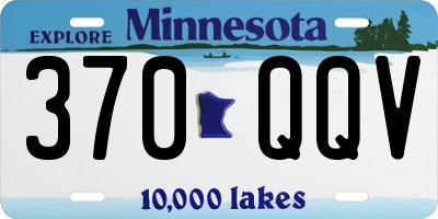 MN license plate 370QQV