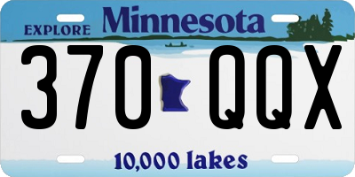 MN license plate 370QQX
