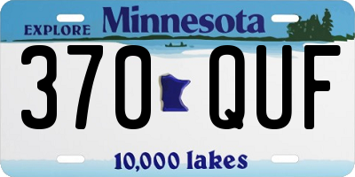 MN license plate 370QUF