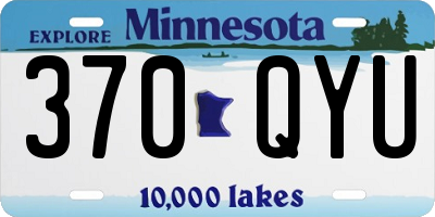 MN license plate 370QYU