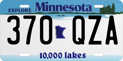 MN license plate 370QZA