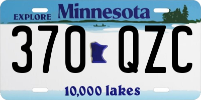 MN license plate 370QZC