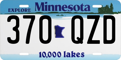 MN license plate 370QZD