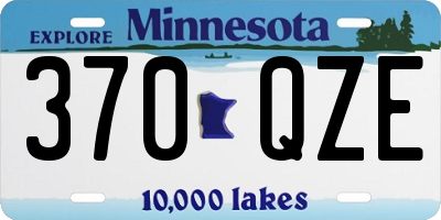 MN license plate 370QZE