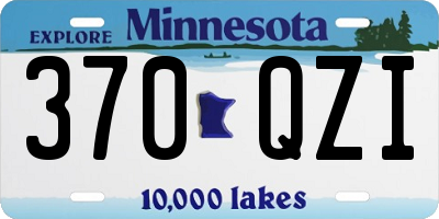 MN license plate 370QZI