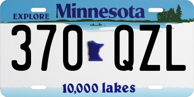 MN license plate 370QZL